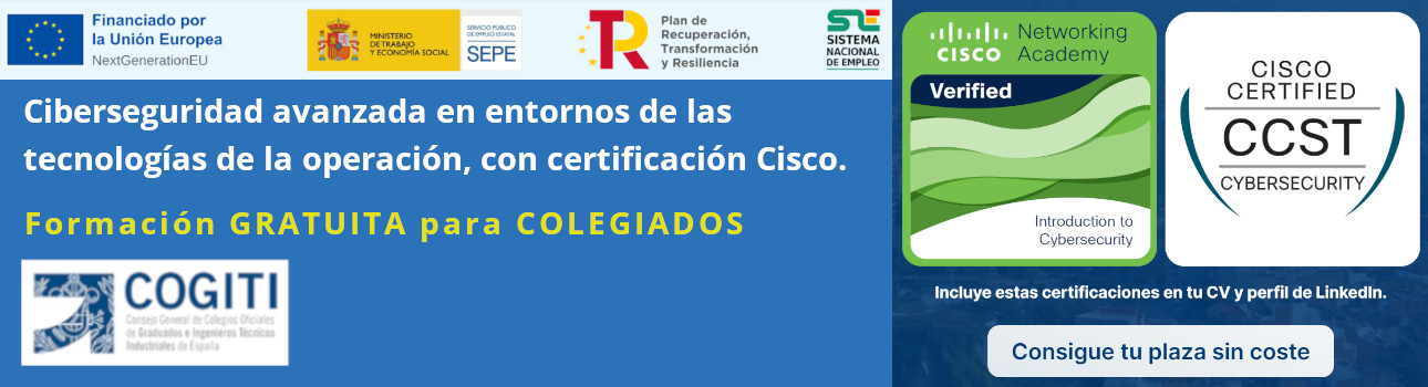 Slide Formación gratuita para Colegiados Ciberseguridad Cisco 1290 350