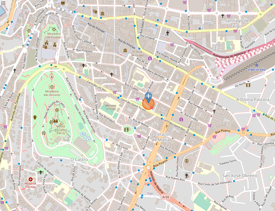 Mapa con la ubicación de COITIVIGO